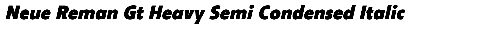 Neue Reman Gt Heavy Semi Condensed Italic image